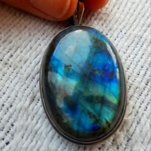 Stunning Blue Labradorite Pendant